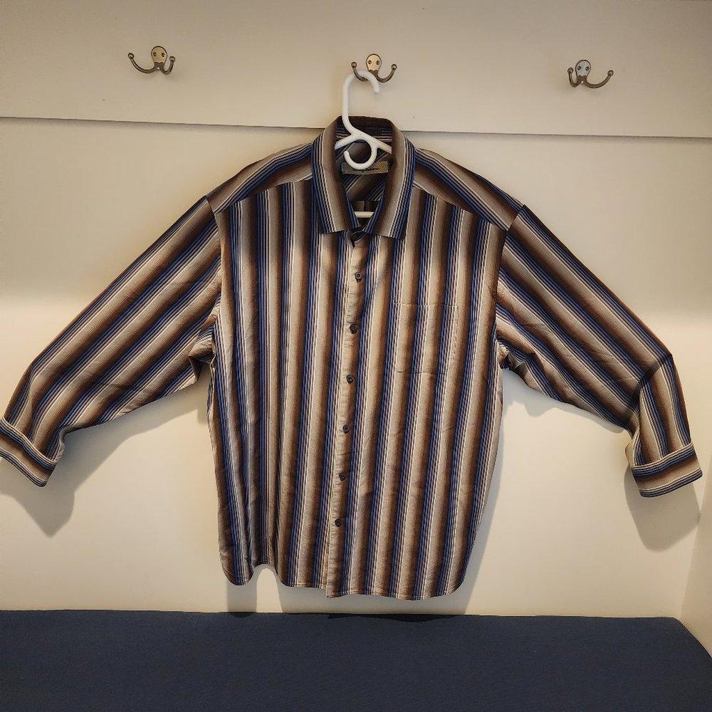 Tommy Bahama Silk Long Sleeve Dress Shirt Camp Shirt - XXL #11